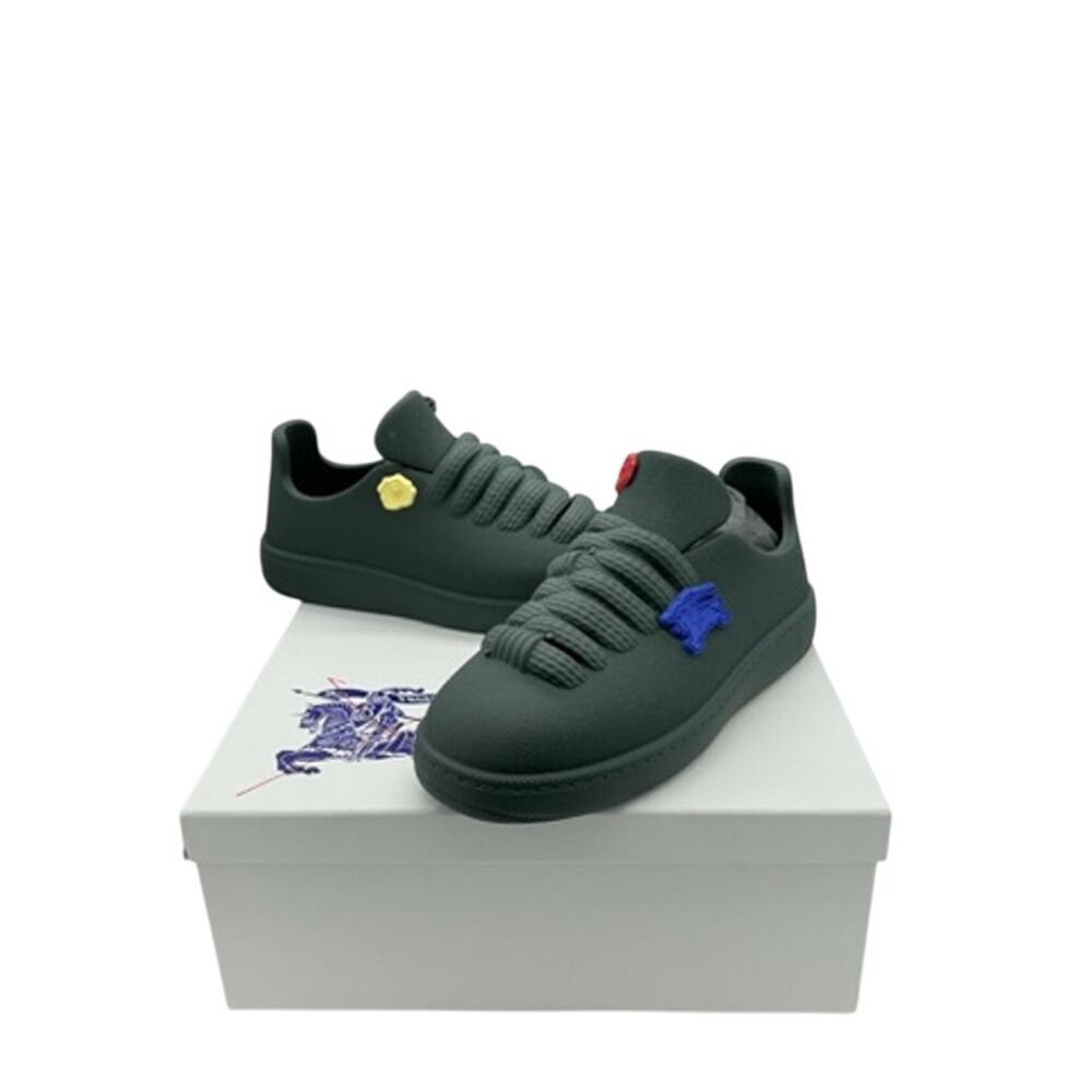 RETAIL $795 Burberry Green Bubble Sneakers*Rubber Low Tops*NEW in Box*Size 41